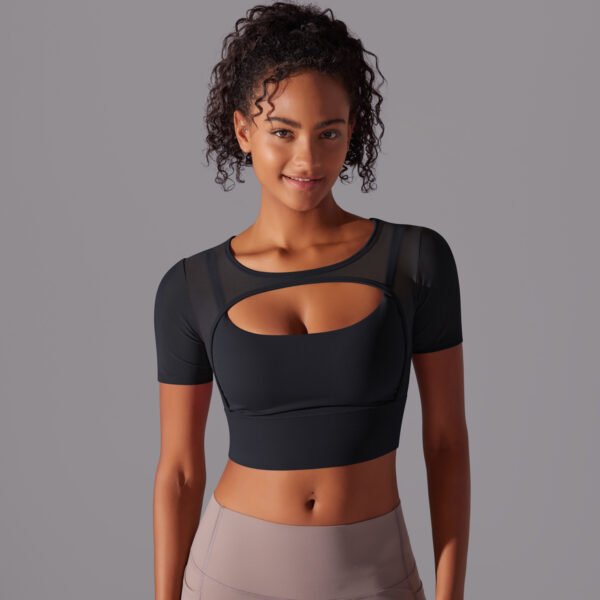 Breathable Mesh Workout Shirts for Women