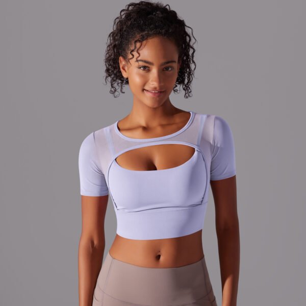 Breathable Mesh Workout Shirts for Women