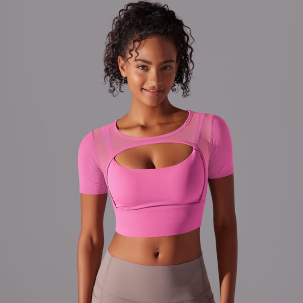 Breathable Mesh Workout Shirts for Women