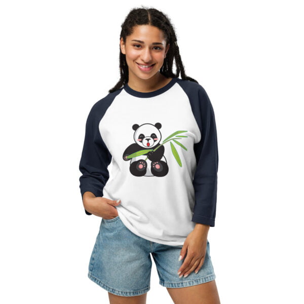 Cute Panda Baseball Raglan Shirt